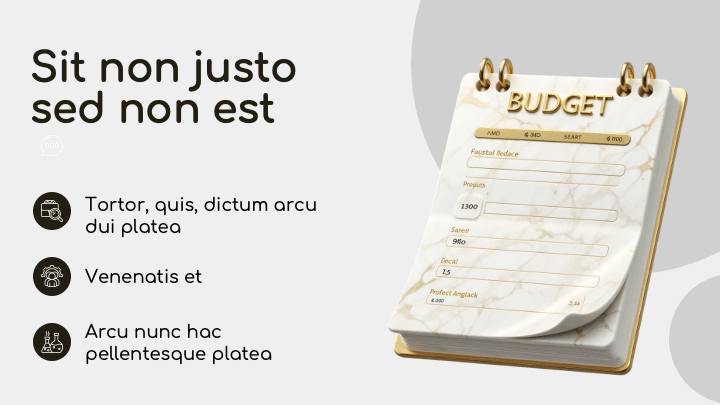 Marble Elegance Gray Minimal slide 3